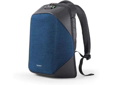ZAINO TEMPO LIBERO CON CHIUSURA A COMBINAZIONE TEKNIKO LO ZAINO MULTIFUNZIONALE CON ANTIFURTO BLU NAVY
