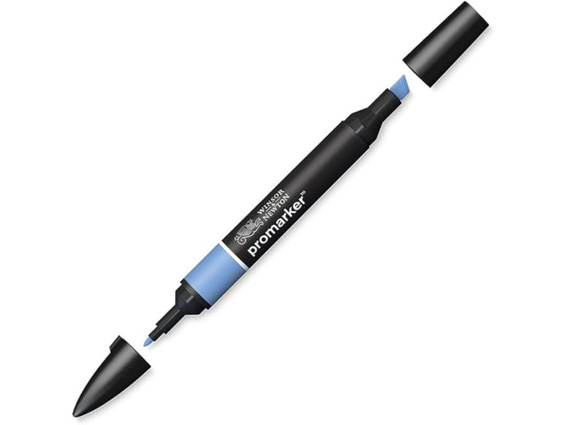 Winsor & Newton 0203178 - Pennarello a Doppia Punta , Blu (Cobalt Blue), 3.5x19.5x1.4 cm