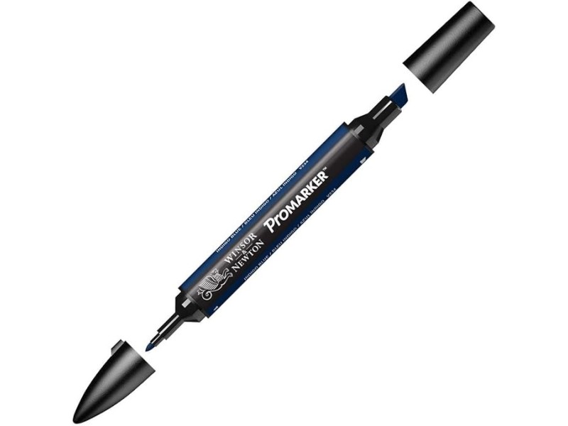 Winsor & Newton 0203169 - Pennarello a Doppia Punta , Blu (Indigo Blue), 3.5x19.5x1.4 cm