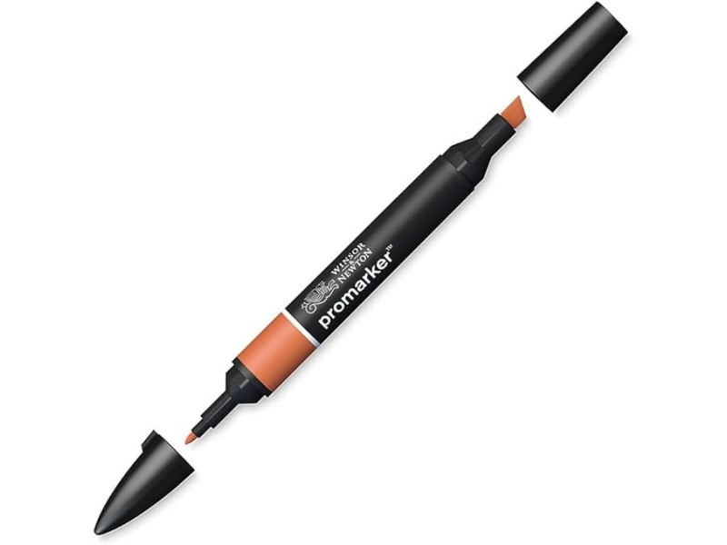 Winsor & Newton 0203092 - Pennarello a Doppia Punta , Arancia (Burnt Orange), 3.5x19.5x1.4 cm
