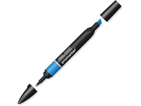 Winsor & Newton 0203054 - Pennarello a Doppia Punta , Blu (Azure), 3.5x19.5x1.4 cm