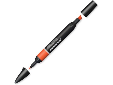 Winsor & Newton 0203051 - Pennarello a Doppia Punta , Arancia (Bright Orange), 3.5x19.5x1.4 cm