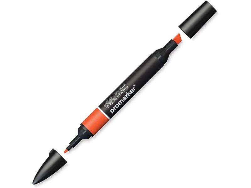 Winsor & Newton 0203051 - Pennarello a Doppia Punta , Arancia (Bright Orange), 3.5x19.5x1.4 cm