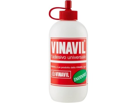 VINAVIL Vinavil Universale Colla Vinilica Senza solventi, inodore, trasparente dopo l'essiccazione. 250g Bianco