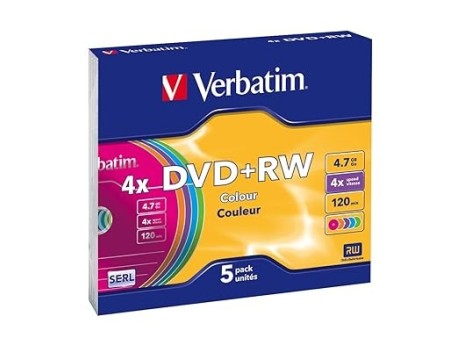 Verbatim Dvd rw 4.7GB - Confezione da 5