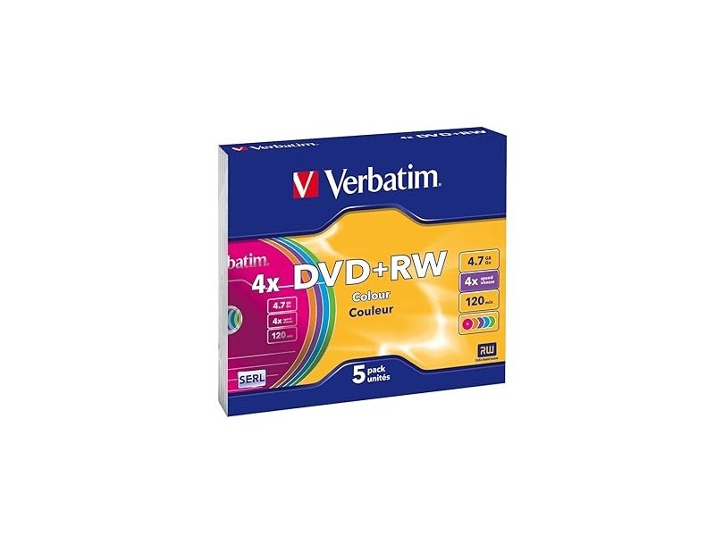 Verbatim Dvd rw 4.7GB - Confezione da 5