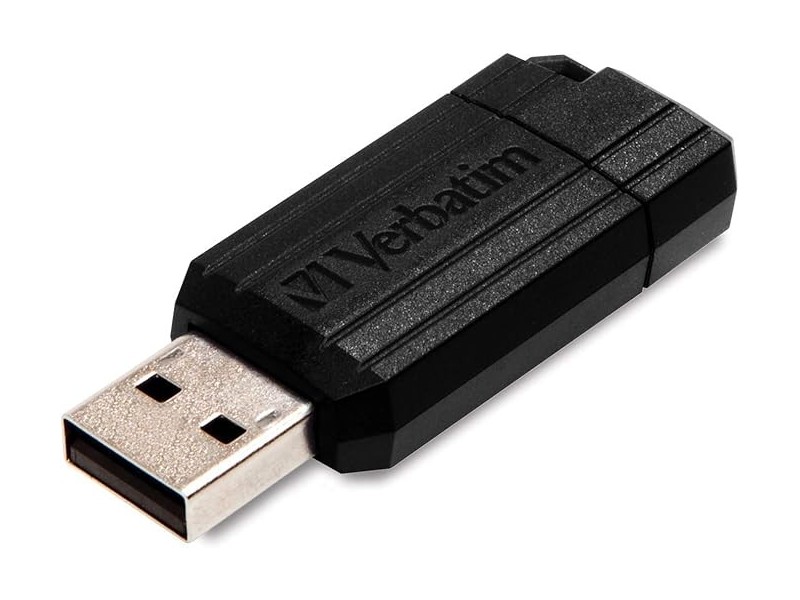 Verbatim 49064 Pendrive Unita USB PinStripe da 32 GB, Nera