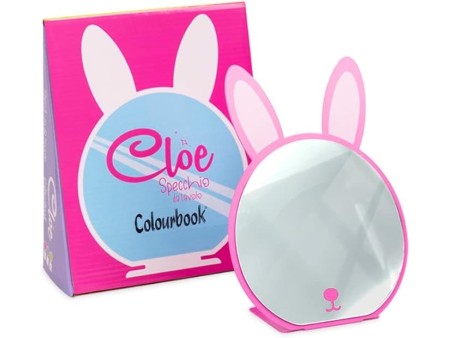 Specchio da tavolo Cloe Coniglio rosa fluo
