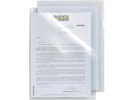 Sei Rota 662319 Cartelline con Apertura a L, 150, Trasparente Liscio