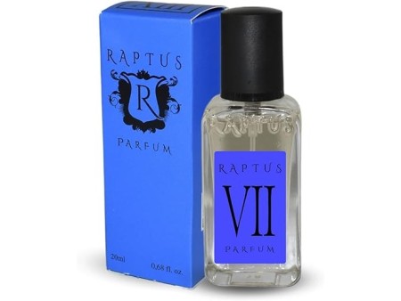 RAPTUS VII - 20 ml Parfum Unisex Profumo Ambrato e Legnoso Moderno Fragranza Speziata e Minimalista Packaging Blu Elegante