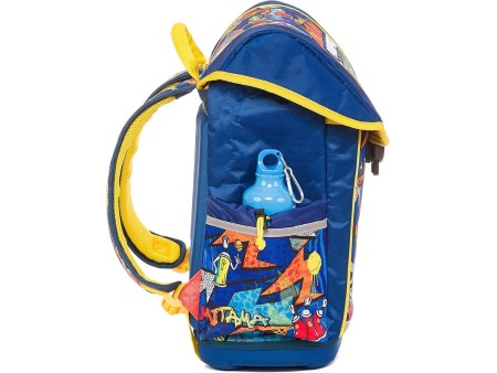 Mitama - Zaino Upside Boy CRAZY, Scuola Elementare, Ergonomico, Super Organizzato, Impermeabile, Schienale Imbottito, 24 litri