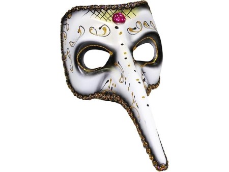 Maschera Veneziana con Naso lungo Maschera Viso Veneziana Naso lungo Maschera carnevale (2pz una per colore)A UNI