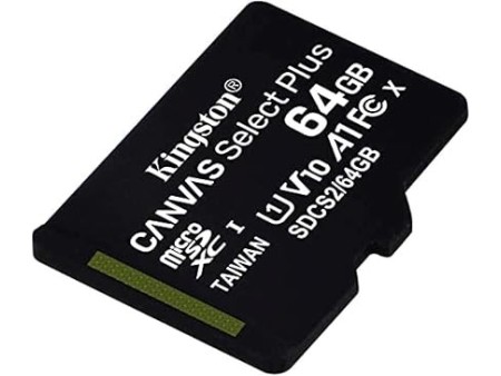 Kingston Canvas Select Plus SDCS2/64GBSP Scheda microSD Classe 10, senza Adattatore SD, 64 GB