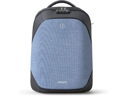 Intempo Zaino Antifurto Versatile Tekniko Big in Tessuto Idrorepellente, Cavo Telescopico Antifurto, Chiusura con Combinazione,