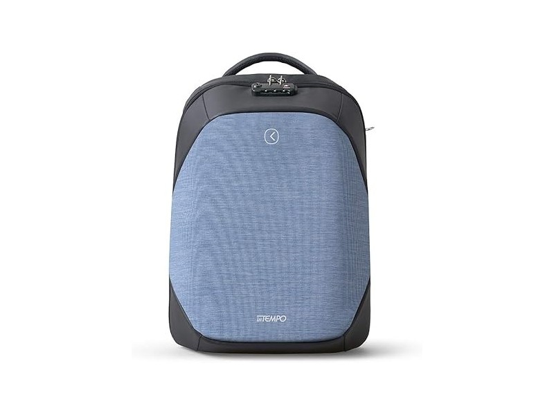 Intempo Zaino Antifurto Versatile Tekniko Big in Tessuto Idrorepellente, Cavo Telescopico Antifurto, Chiusura con Combinazione,