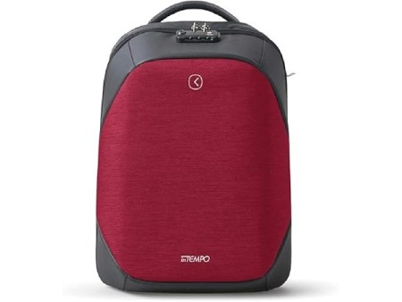 Intempo Zaino Antifurto Versatile Tekniko Big in Tessuto Idrorepellente Antistrappo, Cavo Telescopico Antifurto, Chiusura con