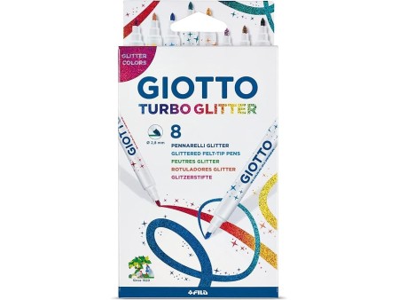 GIOTTO TURBO GLITTER Ast. 8 pennarelli glitterati