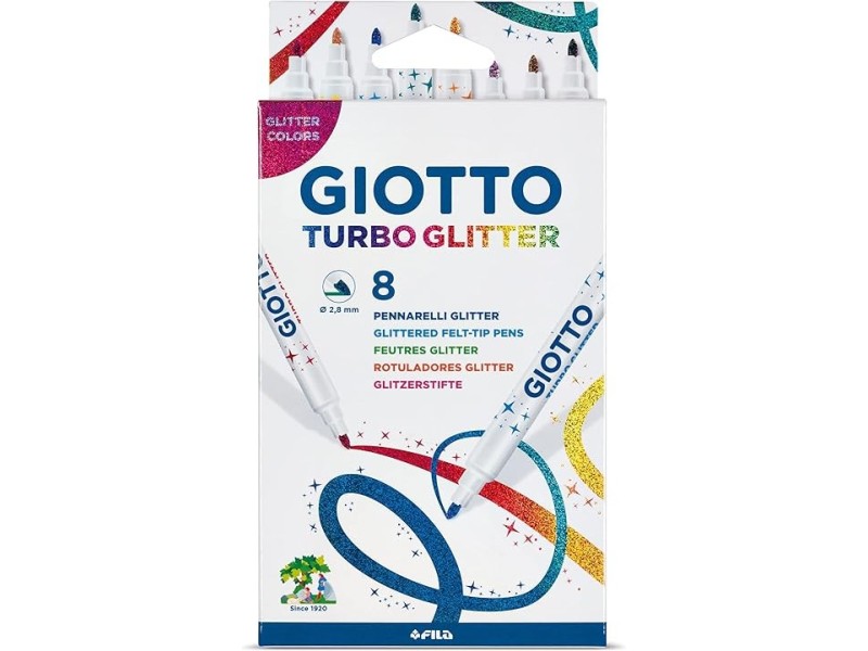 GIOTTO TURBO GLITTER Ast. 8 pennarelli glitterati