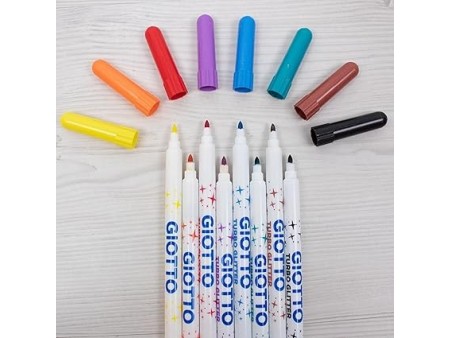 GIOTTO TURBO GLITTER Ast. 8 pennarelli glitterati