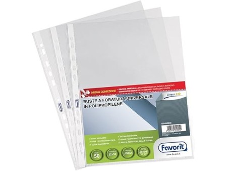 Favorit Buste Trasparenti Con Foratura Universale