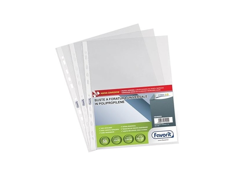 Favorit Buste Trasparenti Con Foratura Universale