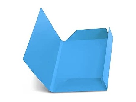 Favini A50G434 Luce&Acqua Cartelline in Cartoncino 3 Lembi, azzurro 55, 25 Pezzi