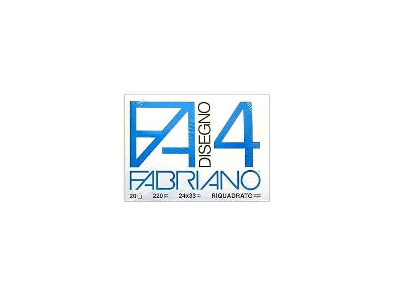 Fabriano F4 Album da Disegno, Fogli Lisci Riquadrati