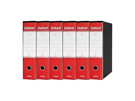 Esselte OXFORD G85 Registratore con Custodia, con Meccanismo a Leva N.1 in Formato Protocollo (23x33cm) con Dorso da 8 cm,