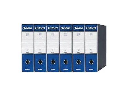 Esselte OXFORD G83 Registratore con Custodia, con Meccanismo a Leva N.1 in Formato Commerciale (23x30cm) con Dorso da 8 cm,