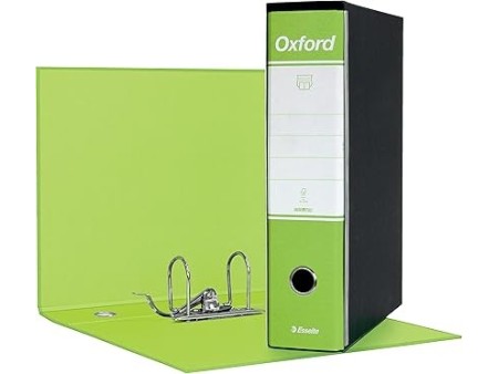 ESSELTE G85 OXFORD Registratore - f.to protocollo dorso 8 cm - Verde Lime - 1 Pezzo - 390785600