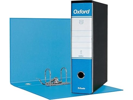 ESSELTE G85 OXFORD Registratore - f.to protocollo dorso 8 cm - Azzurro - 1 Pezzo - 390785800