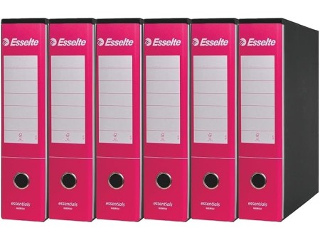 Esselte ESSENTIALS G75 Registratore con Custodia, con Meccanismo a Leva, in Formato Protocollo, 23x33cm, con Dorso da 8 cm,