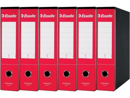 Esselte ESSENTIALS G75 Registratore con Custodia, con Meccanismo a Leva, in Formato Protocollo, 23x33cm, con Dorso da 8 cm,