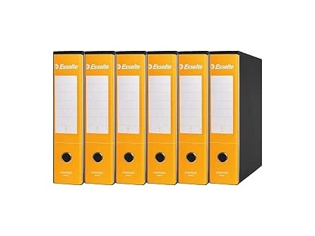 Esselte ESSENTIALS G75 Registratore con Custodia, con Meccanismo a Leva, in Formato Protocollo, 23x33cm, con Dorso da 8 cm,