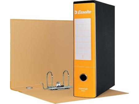 Esselte ESSENTIALS G75 Registratore con Custodia, con Meccanismo a Leva, in Formato Protocollo, 23x33cm, con Dorso da 8 cm,