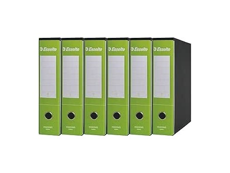 Esselte ESSENTIALS G75 Registratore con Custodia, con Meccanismo a Leva, in Formato Protocollo, 23x33cm, con Dorso da 8 cm,
