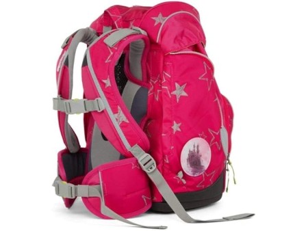 ERGOBAG CinBarella Kinder-Rucksack, 35 cm, Pinke Sterne