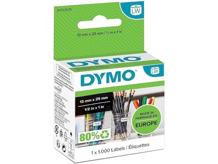 DYMO LW etichette multiuso originali 13 mm x 25 mm rotolo da 1000 etichette facilmente staccabili autoadesive per