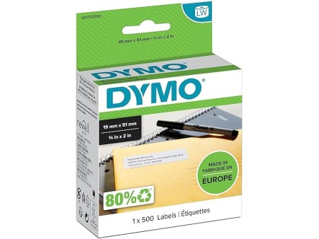 DYMO LW etichette di ritorno originali 19 mm x 51 mm rotolo da 500 etichette facilmente staccabili autoadesive per