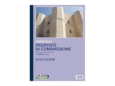 Data Ufficio Blocco proposte commissione - 33/33/33 copie autoricopianti - 29,7x21,5cm - DU1672C3300