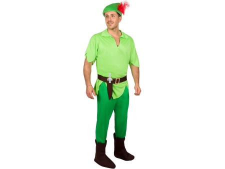 Costume Peter Pan Adulto Vestito Carnevale (L)