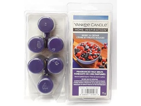 CIALDE DI CERA YANKEE SET DA 6 PEZZI BERRY & CEDAR - CEDRO E FRUTTI ROSSI