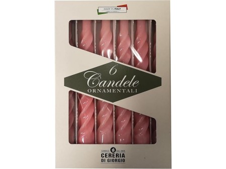Cereria di Giorgio Candele Tortiglione, Rosa, Taglia Unica