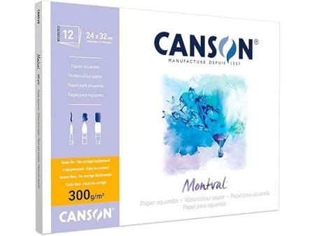Canson Montval - Blocco per acquerello 24 x 32 cm