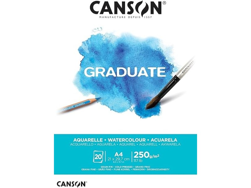 Canson Graduate Acquarellabile, Formato A4