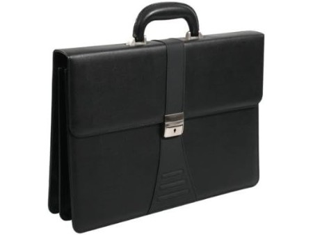 Borsa affari in similpelle nera - borsa da lavoro uomo