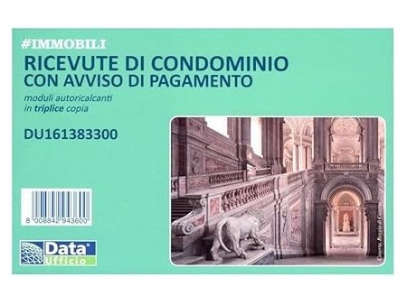 Blocco Ricevute Condominio 3 Copie Autoricalcanti 10X16,8 DU161383300 5 Pezzi
