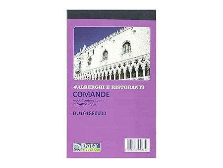 Blocchi Comande 3 Copie Autoricalcanti Confezione 30 Blocchi DU-16188 25 Fogli x 3
