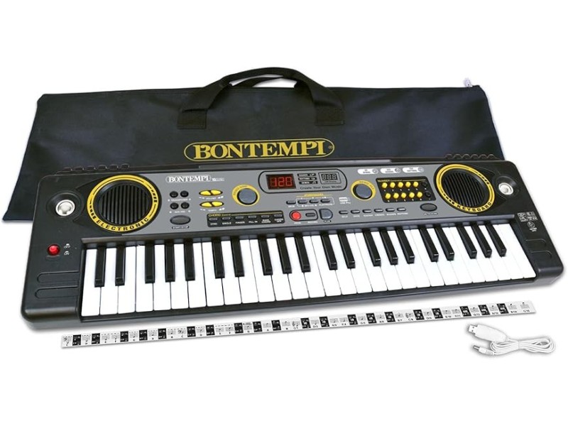Bontempi HarmonyTouch - Tastiera Digitale a 49 Tasti con Accessori Completi
