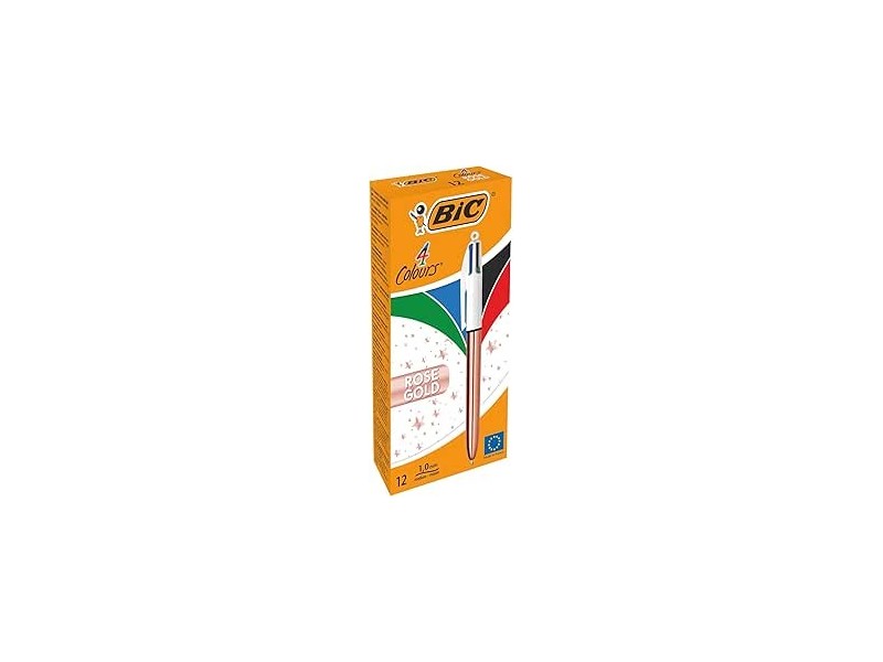 Bic Confezione da 12 penne con punta da 1 mm, 4 colori, oro rosa (DA AGGIUSTARE TUTTO)